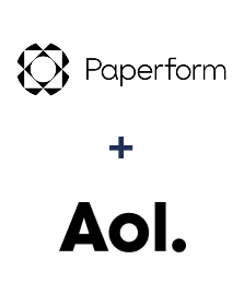 Integration of Paperform and AOL