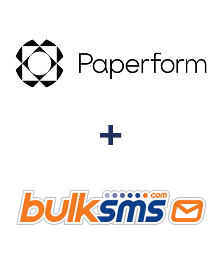 Integration of Paperform and BulkSMS