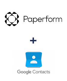 Integration of Paperform and Google Contacts