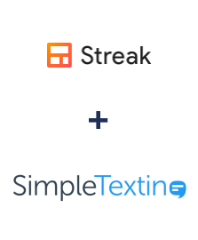 Integration of Streak and SimpleTexting