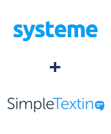 Integration of Systeme.io and SimpleTexting