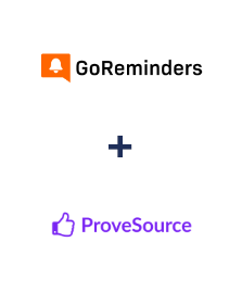 Integración de GoReminders y ProveSource