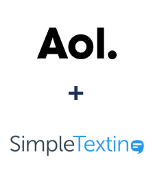 Integração de AOL e SimpleTexting