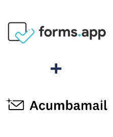 Integração de forms.app e Acumbamail