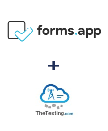 Integração de forms.app e TheTexting