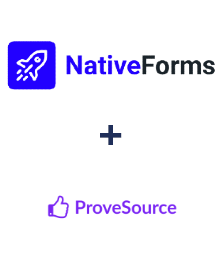 Integração de NativeForms e ProveSource