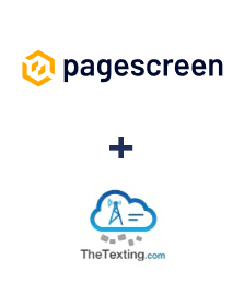 Integração de Pagescreen e TheTexting