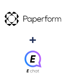 Integração de Paperform e E-chat