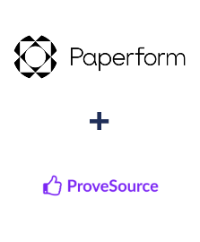 Integração de Paperform e ProveSource