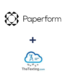 Integração de Paperform e TheTexting