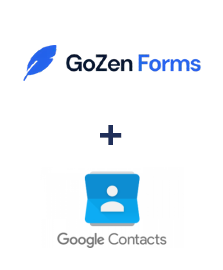 Интеграция GoZen Forms и Google Contacts