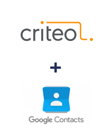 Criteo ve Google Contacts entegrasyonu