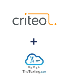 Criteo ve TheTexting entegrasyonu