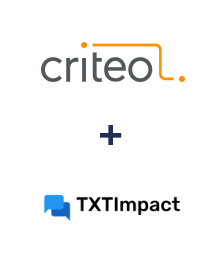 Criteo ve TXTImpact entegrasyonu