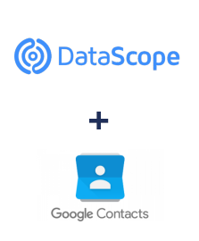 DataScope Forms ve Google Contacts entegrasyonu