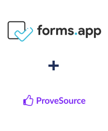 forms.app ve ProveSource entegrasyonu
