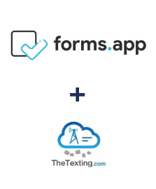 forms.app ve TheTexting entegrasyonu