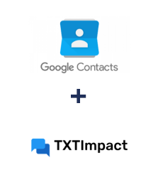 Google Contacts ve TXTImpact entegrasyonu