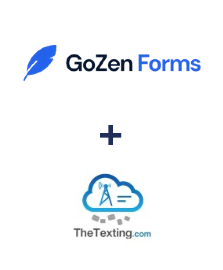GoZen Forms ve TheTexting entegrasyonu