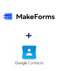 MakeForms ve Google Contacts entegrasyonu