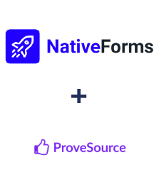 NativeForms ve ProveSource entegrasyonu