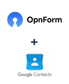 OpnForm ve Google Contacts entegrasyonu