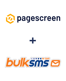 Pagescreen ve BulkSMS entegrasyonu