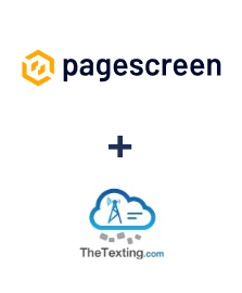 Pagescreen ve TheTexting entegrasyonu