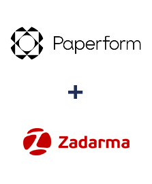 Paperform ve Zadarma entegrasyonu