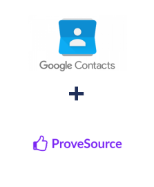 Інтеграція Google Contacts та ProveSource